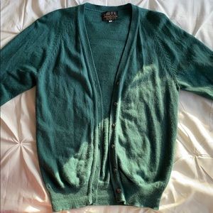 vintage Green Cashmere Cardigan